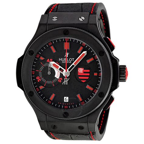 Hublot Flamengo Bang Black Rubber Gummy Alligator Men's